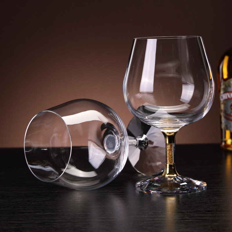 Wholesale Idelita crystal glass cups, diamond cups, stems, brandy cups, wine glasses and red wine glasses with logo printing full figure