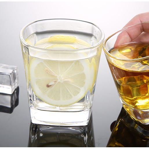 Thickened glass square wine glasses, white spirit glasses, household thick-bottomed drinking glasses, creative whisky glasses and beer glasses in stock Application Scenario