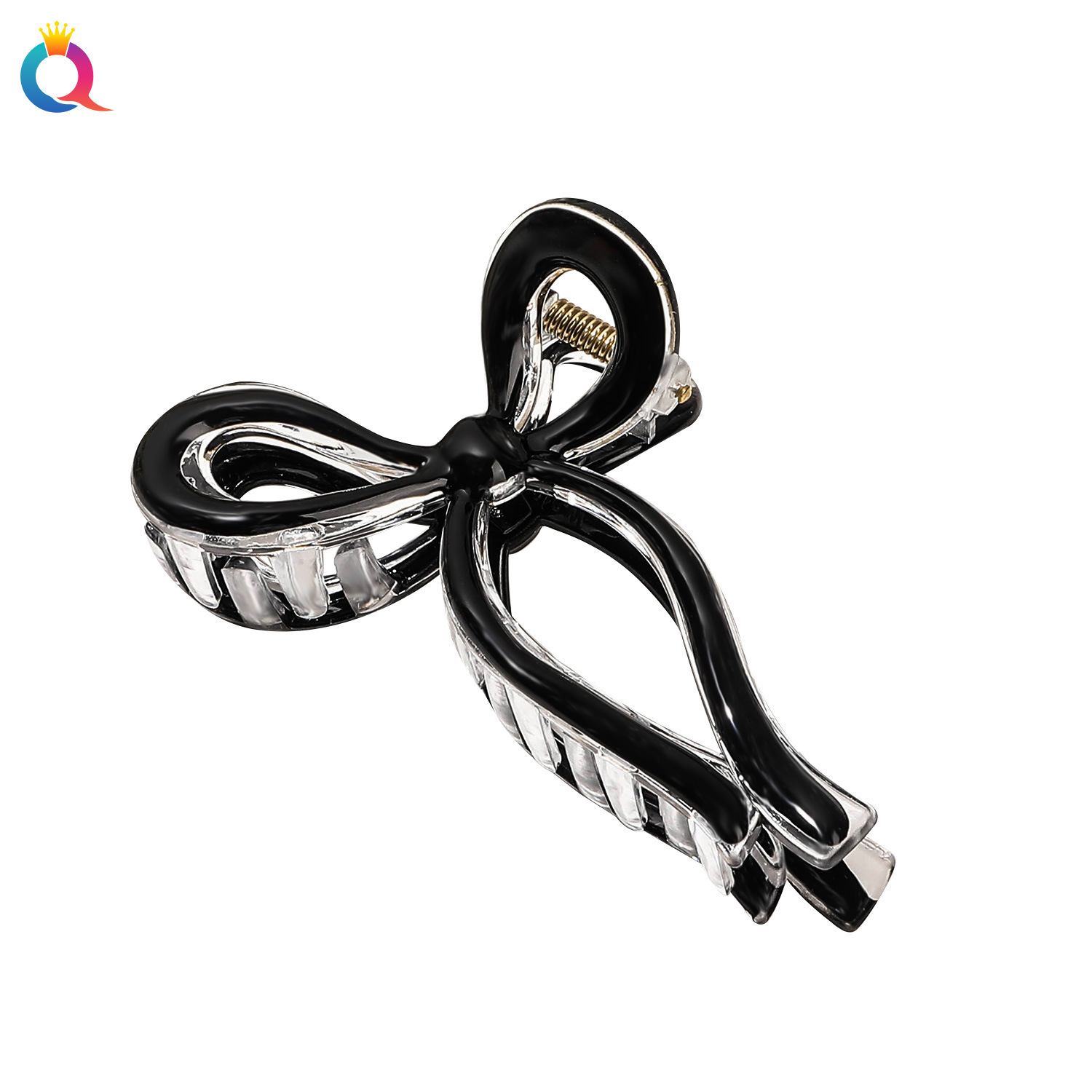 Qiyue hair bun bow hair clip, jelly-colored oil-dripping grab clip, fresh Shark hair clip, grab hair accessory for women wholesale Item Picture