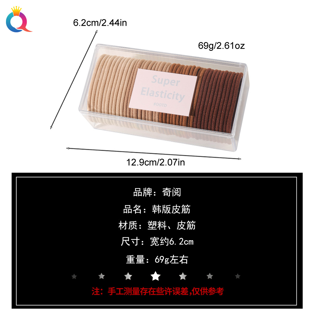 Qiyue Cross-border Korean version box set high-elasticity hair accessories, hair ties, high-end feel, no damage to hair, rubber bands, hair ties, hair bands wholesale Application Scenario