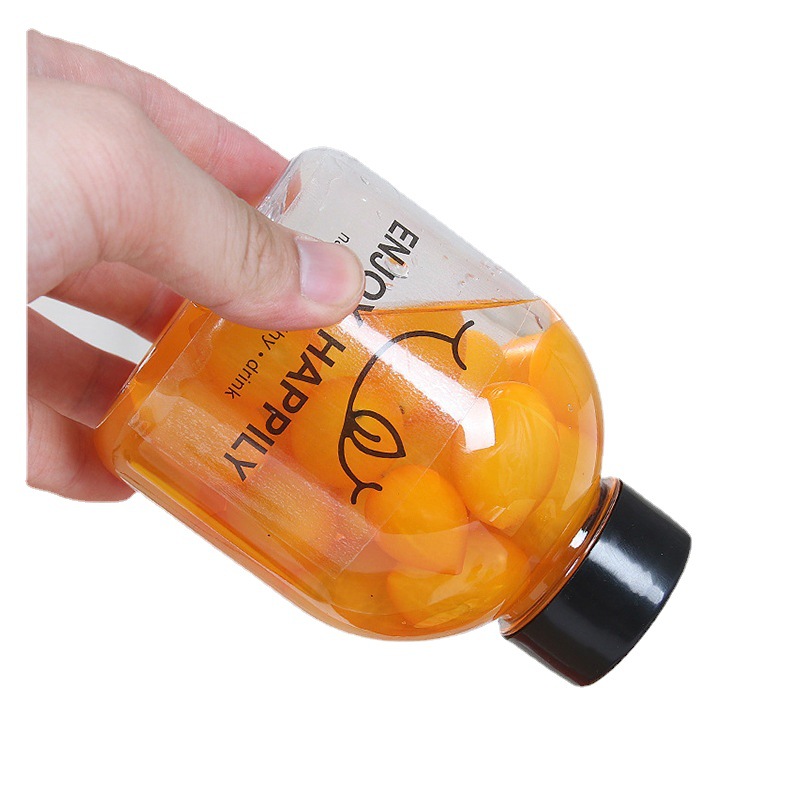 400ML large-mouth plastic beverage bottle, PET bottle, popular disposable beverage bottle, enzyme juice bottle Application Scenario