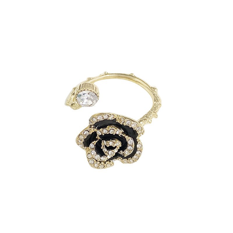 The ring is a trendy and unique design on Instagram for women. It features a sweet and cool rose index finger ring with a cold style and a high-end feel Item Picture