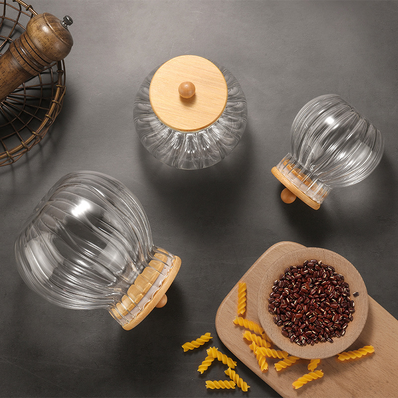 Storage jars, glass sealed jars for grains and cereals, storage boxes, transparent tea cans, household snack and nut cans details Picture