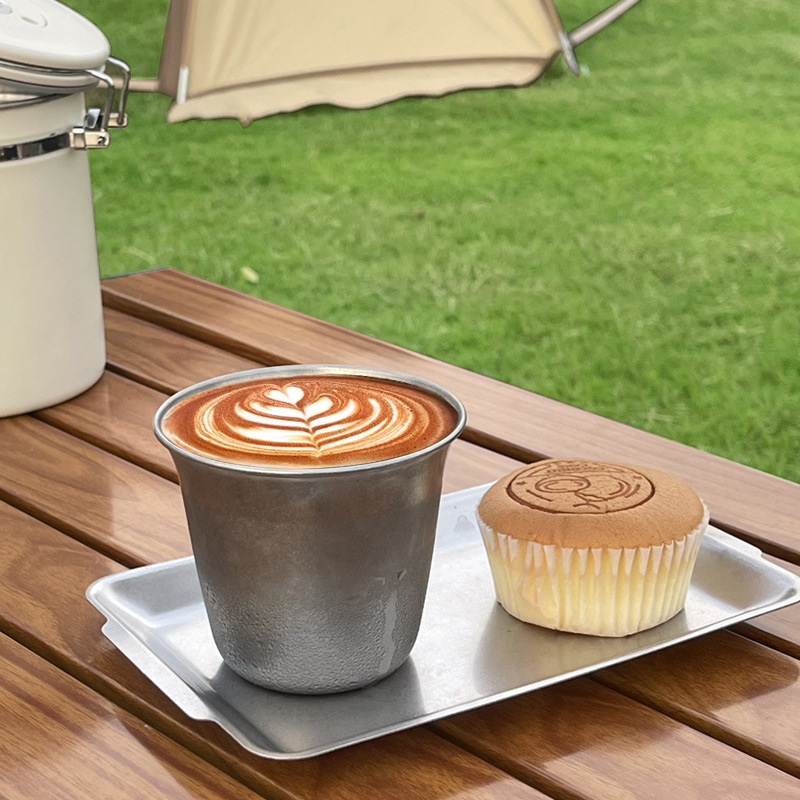 304 stainless steel retro snowflake cold drink cup, high appearance level, portable cup, home, camping, office coffee beer cup full figure