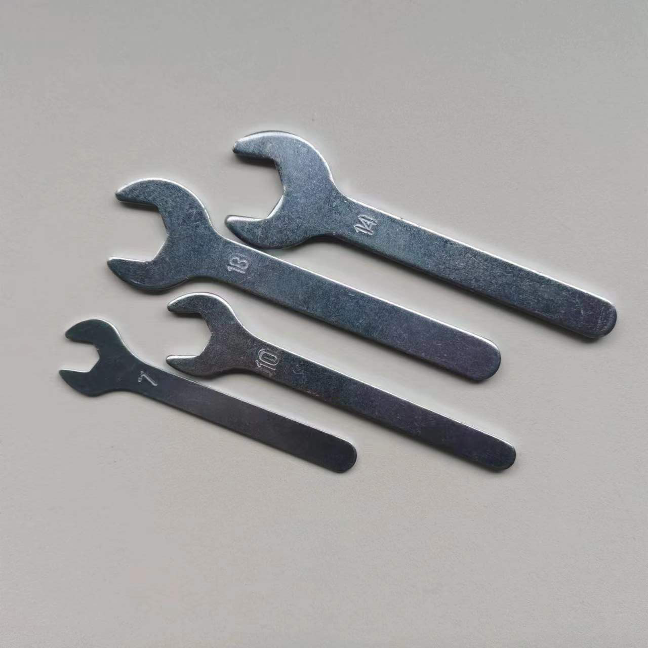 Factory direct supply of single-head open-end wrench matching tools, disposable thin small wrenches, simple single-head wrenches for stamping details Picture