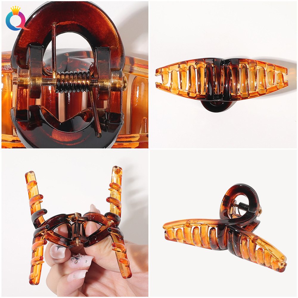 Qiyue Cross-border Small hair Clips, shark clips, back head curls, hair grabbers, women's simple hair grabbers, hair accessories wholesale Specification drawing