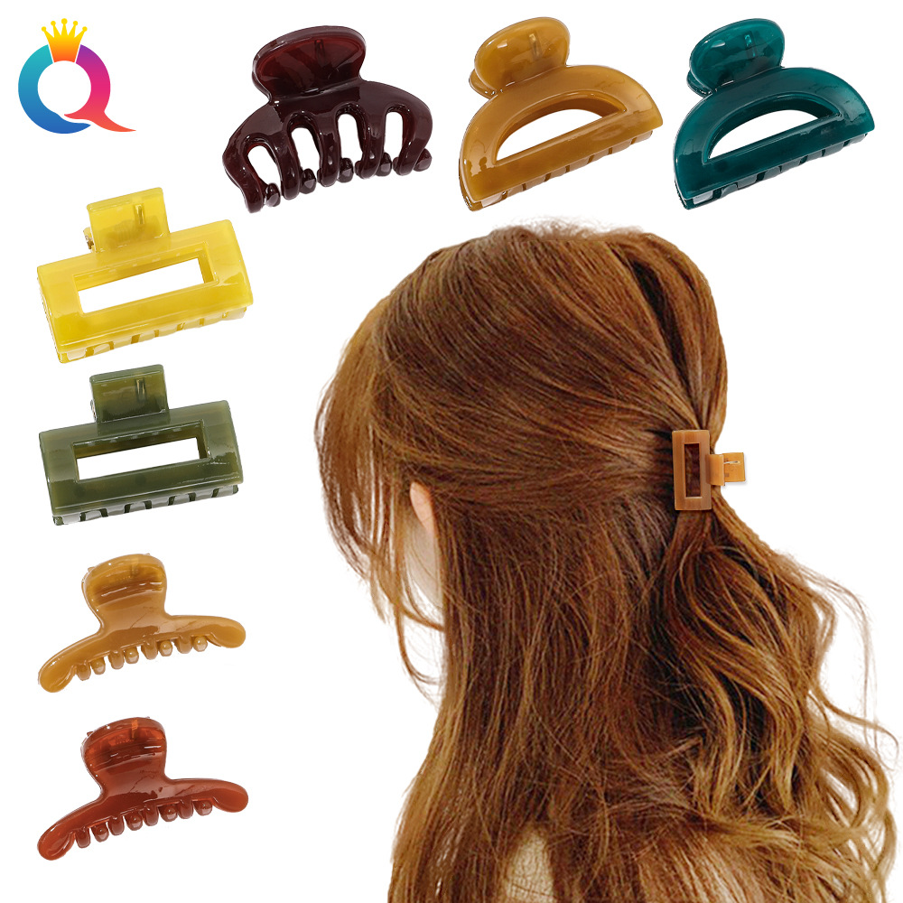 Qiyue Korean-style jelly small hair clips, side clips, back of the head, updo hair clips, small bangs clips, hair accessories and headwear wholesale Specification drawing