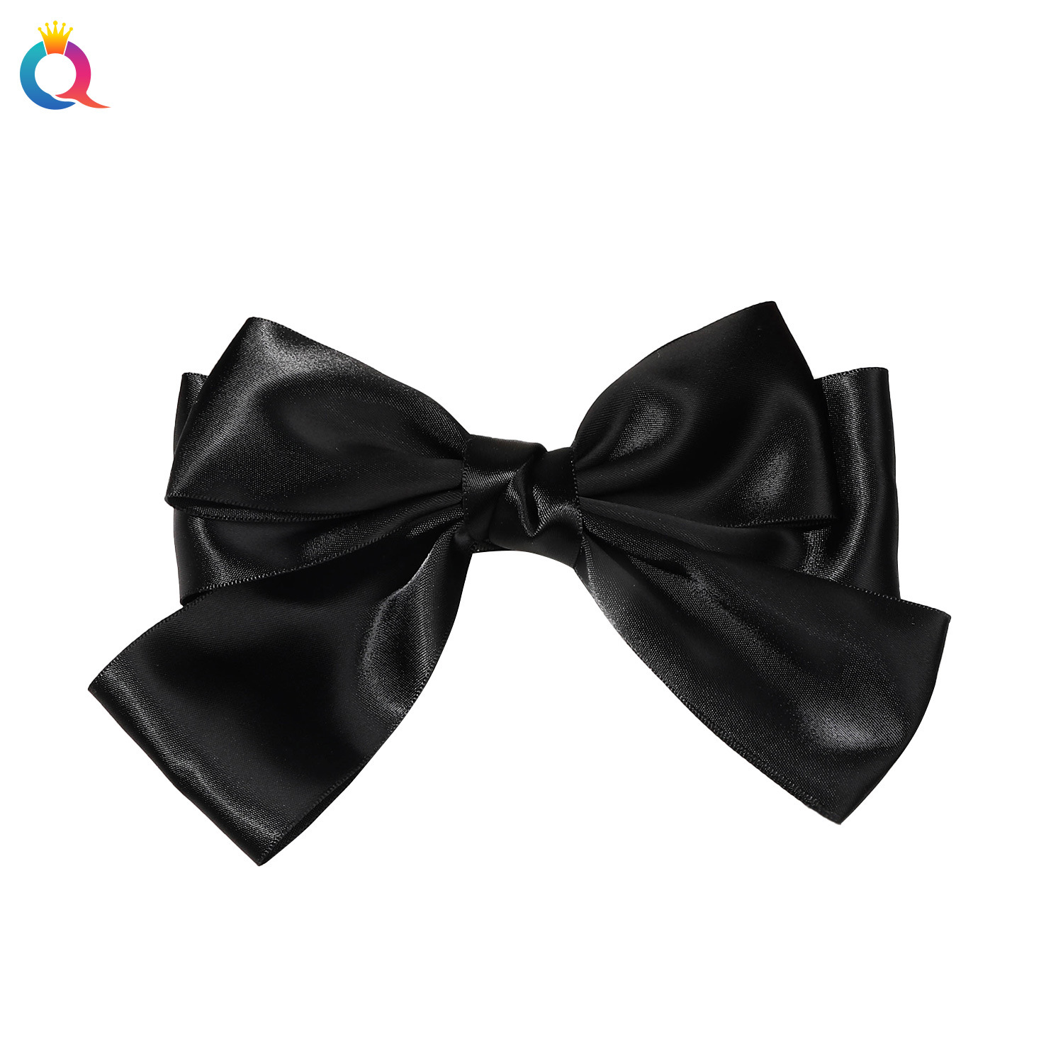Wholesale of Qiyue Cross-border Color Ding bow hair clips, coil hair spring clips, solid color Fresh and Clean female hairpins, hair clips and hair accessories Item Picture