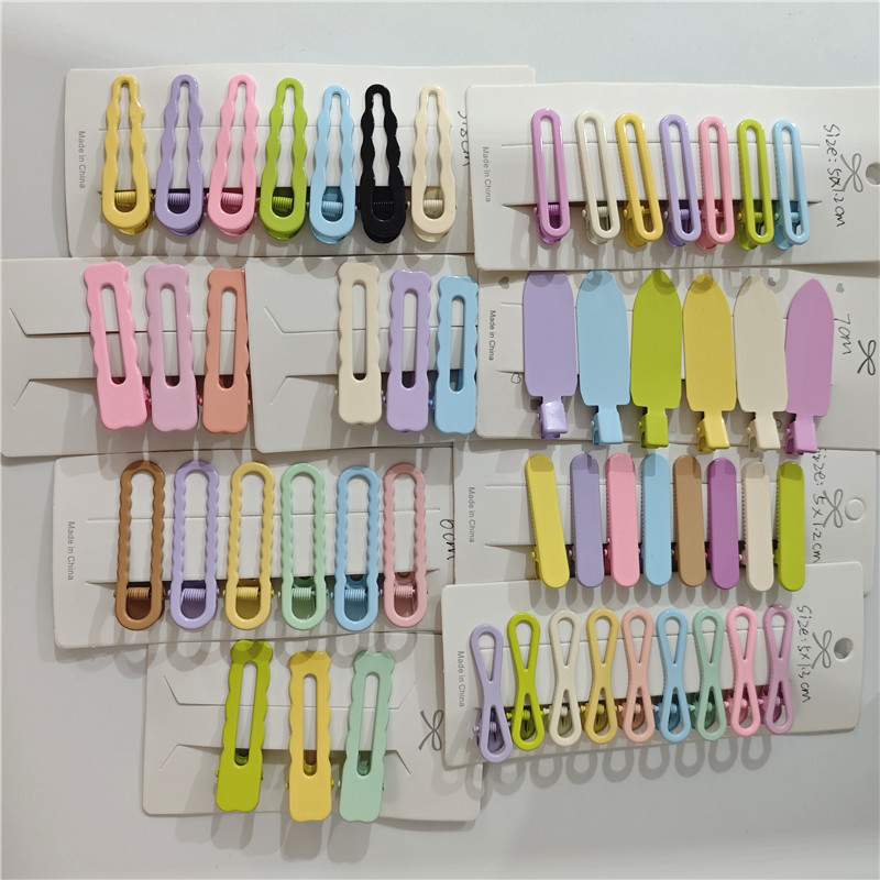 Baked paint seamless hair clips, children's hair accessories, headwear, ins high-end style, back of the head, side bangs clips, diy hair clips Specification drawing