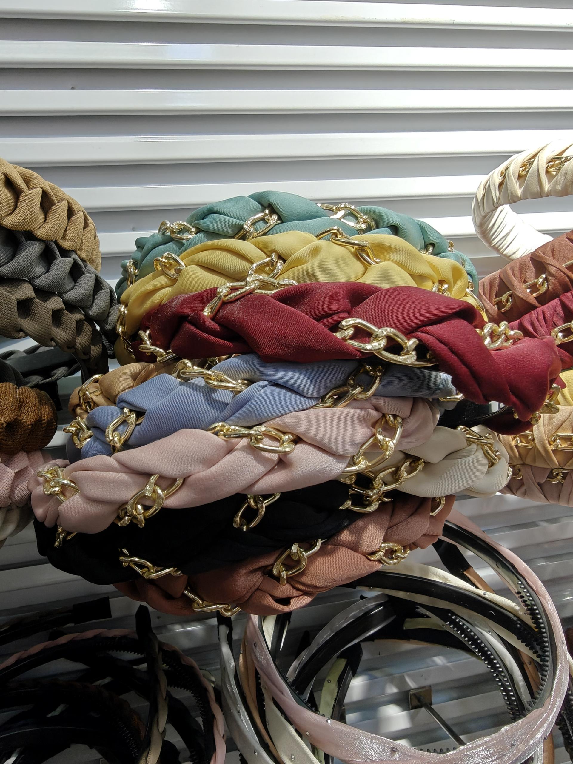 儿童彩色塑胶头箍满钻珍珠发箍女士韩版拼接发夹时尚简约