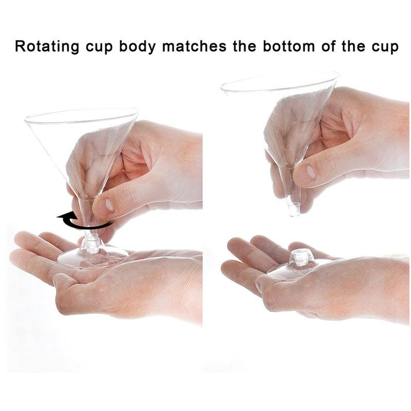 Factory wholesale 180ML disposable cocktail glasses, suitable for birthday, wedding, party and plastic champagne glasses Specification drawing