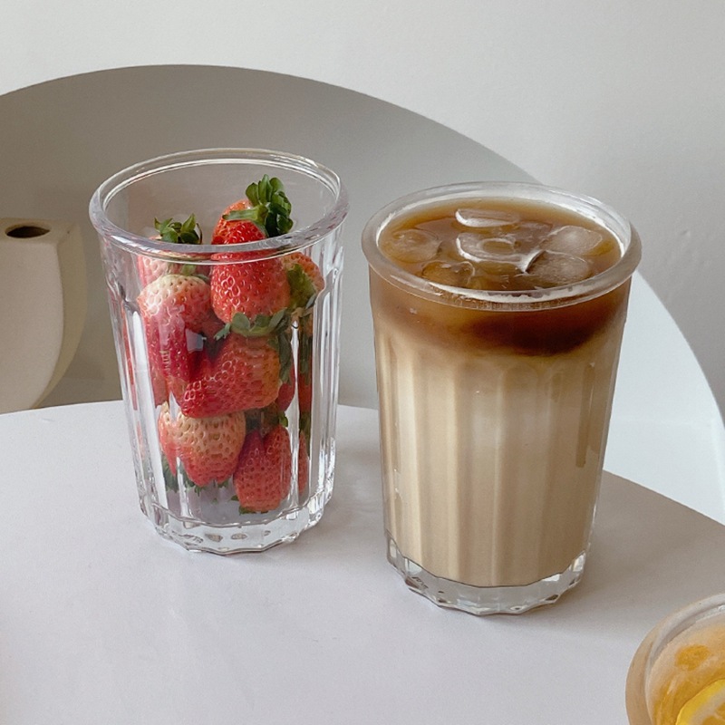 Bolimei Korean InS-style large-capacity glass cups, cold brew coffee cups, glass cups wholesale, milk cups Specification drawing