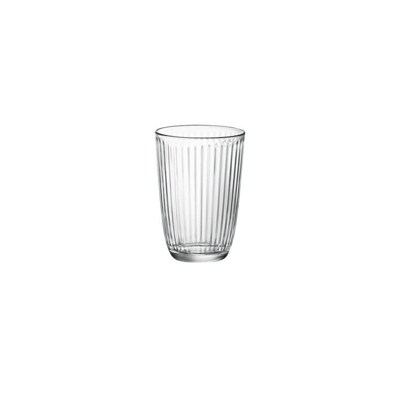 Ins-style vertical striped glass cups, 300ml milk cups, juice cups, household water cups, breakfast and dining cups, factory wholesale Item Picture