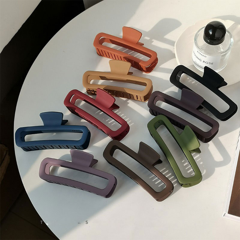 Ultra-simple gradient color ink-wash hair clip, women's hair accessory, extra-large cross shark clip, shiny surface on the back of the head Specification drawing