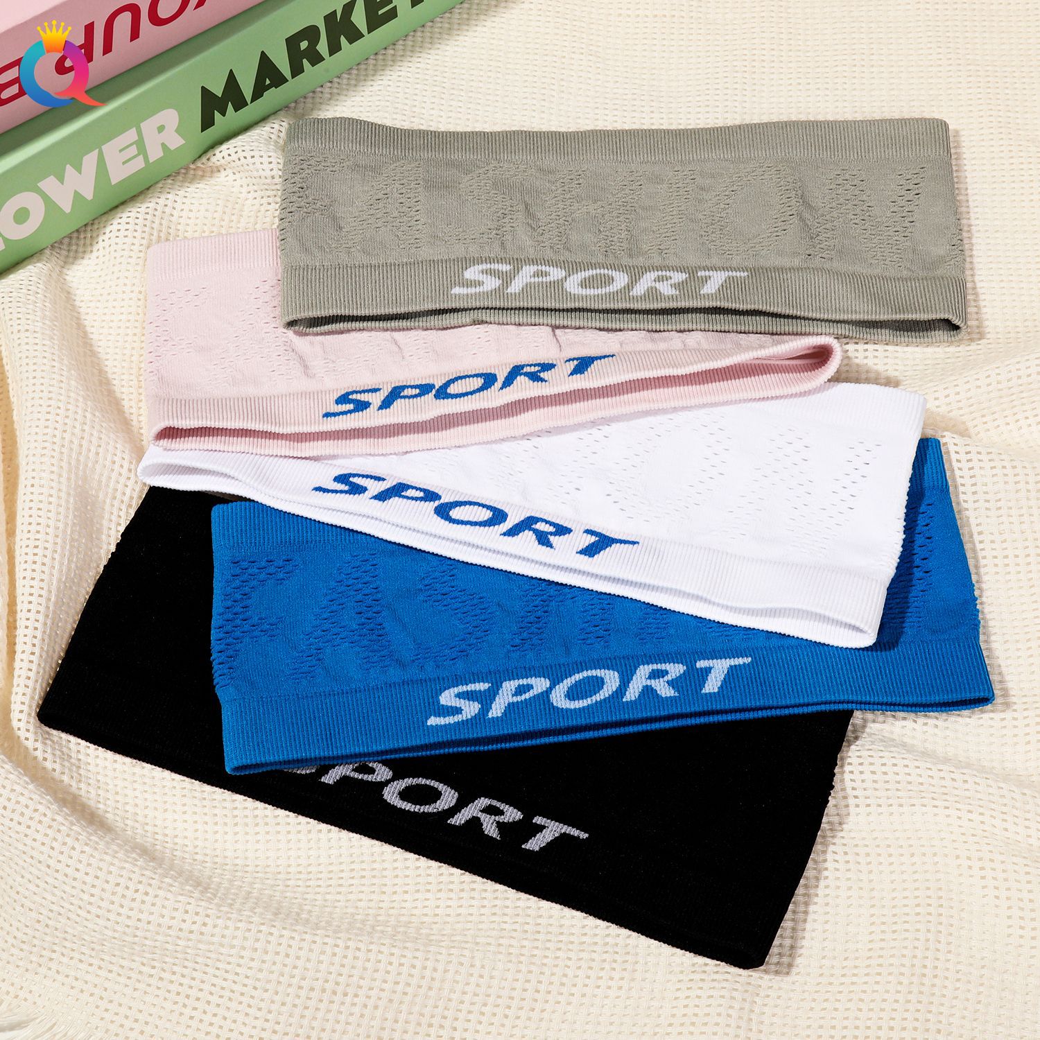Qiyue's new breathable sports headband for men and women, outdoor fitness, running, cycling, basketball, quick-drying and sweat-absorbing sports headband Application Scenario