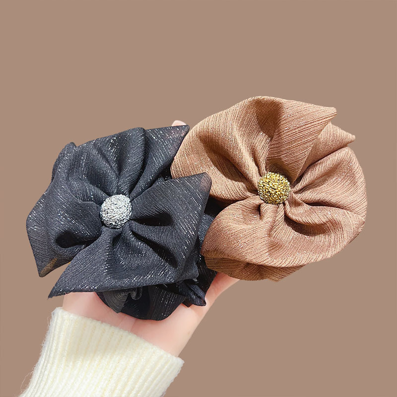 Simple and elegant bow clip, updo headwear, bun hairstyle, back hair clip, exquisite shark clip, ponytail hair accessory details Picture