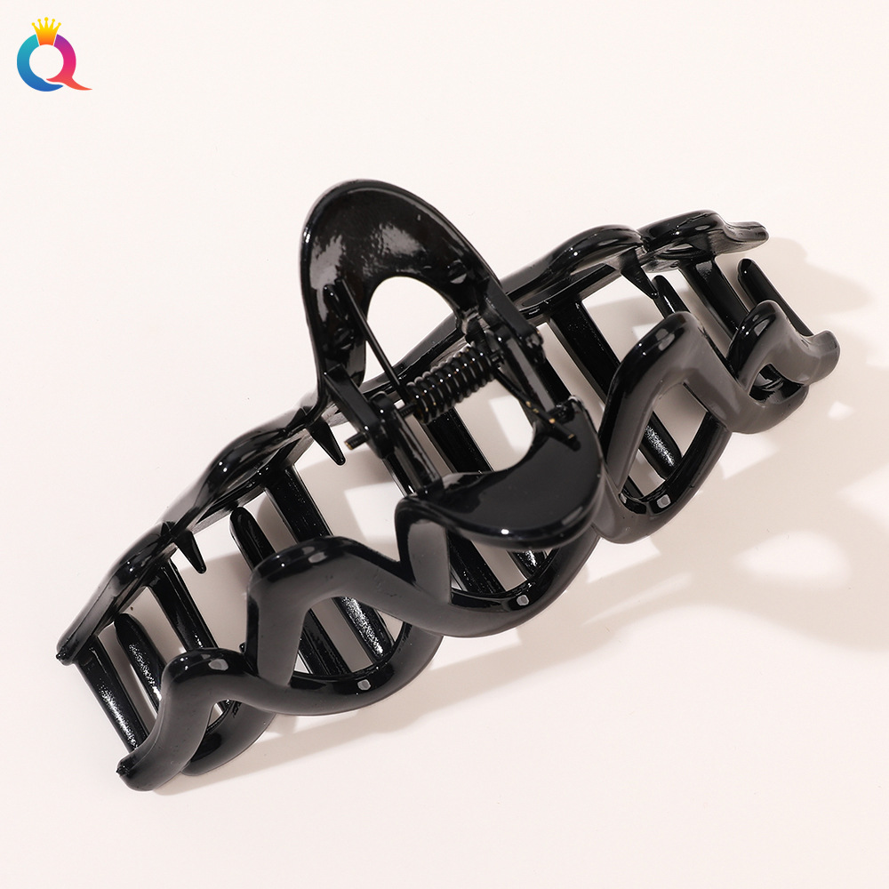 Qiyue Cross-border frosted hair clips for women with a high-end look, large shark clips for the back of the head, updo hair clips, hair accessories wholesale Specification drawing