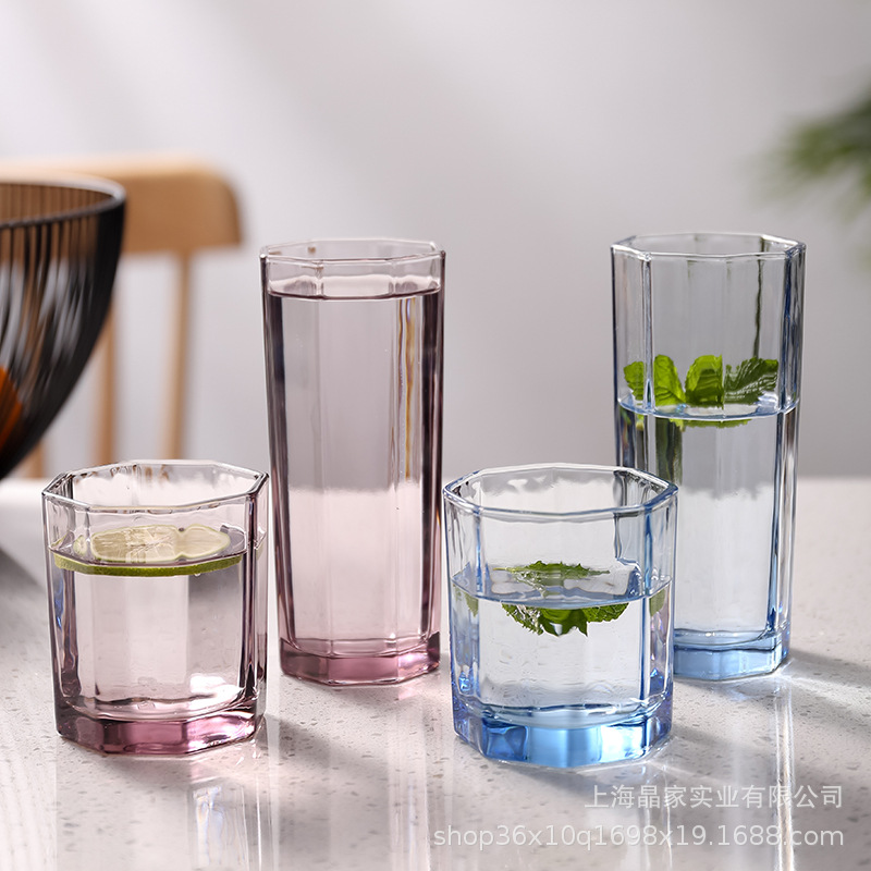 Green Apple Creative Blue Crystal Color Water Cup, Whisky Glass Cup, Glass Juice Cup, Foreign wine set wholesale set Application Scenario