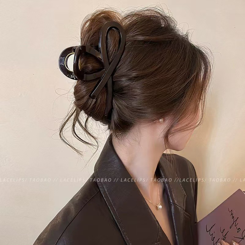 High-quality acrylic hair clips from South Korea, large shark hair clips, chocolate butterfly hair clips, women's hair accessories Specification drawing