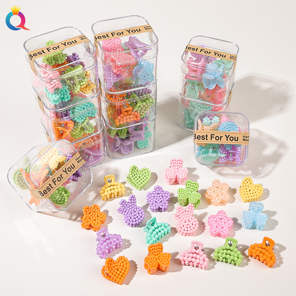 Qiyue Cross-border Cute Small Hair Clips, ins candy-colored grabbers, side bangs clips, hair clips and hair accessories wholesale full figure