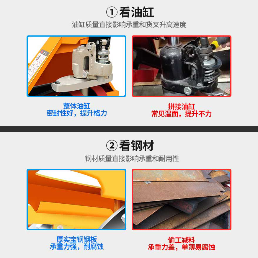 Enhanced manual forklifts, hydraulic handling carts, ground cattle, manual push-pull lifting hydraulic trailers, 2 tons, 3 tons and more specifications details Picture
