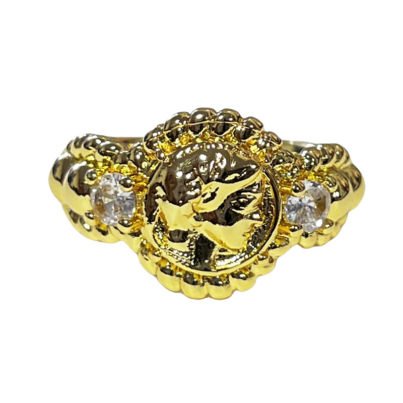 Old money style retro starlight fashion high-end open ring, women's niche design sense, simple and elegant personality ring Item Picture