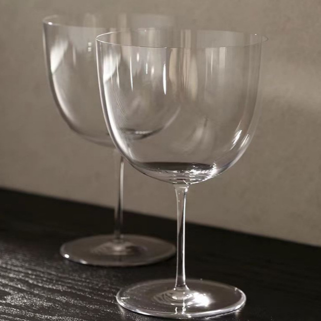 Japanese Kimura ultra-thin cocktail glass, red wine glass, wide-mouthed crystal high-footed wine glass, wine glass martini glass Specification drawing
