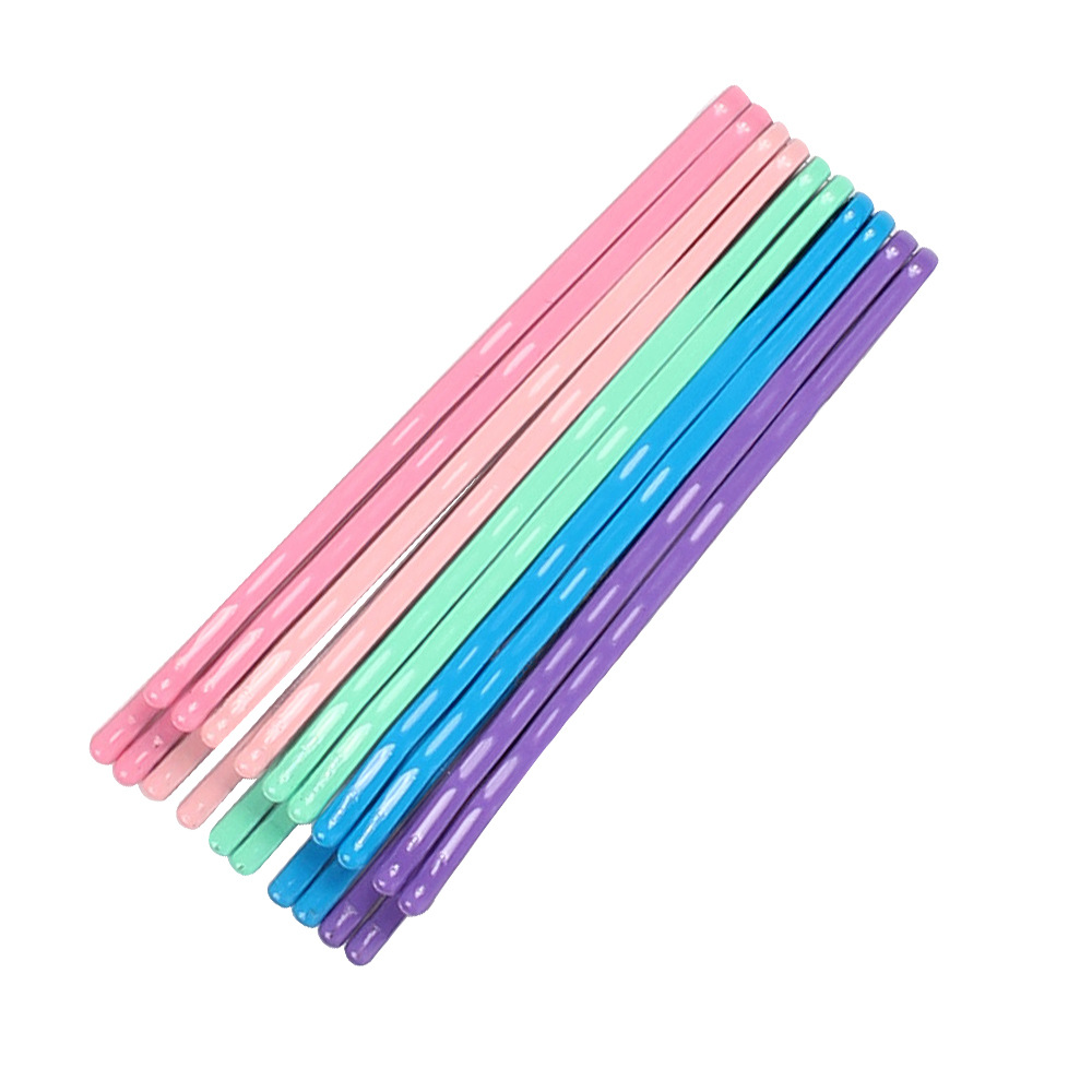 2-yuan store's new Korean version children's matte black color hair clip box with a one-line clip cartoon girl hair accessory Item Picture