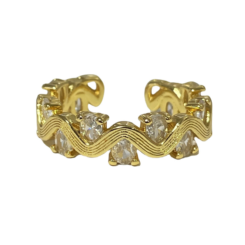 A simple and interlaced Italian retro brushed ring with a mid-style design, exuding a trendy and high-end vibe, is a niche index ring Item Picture