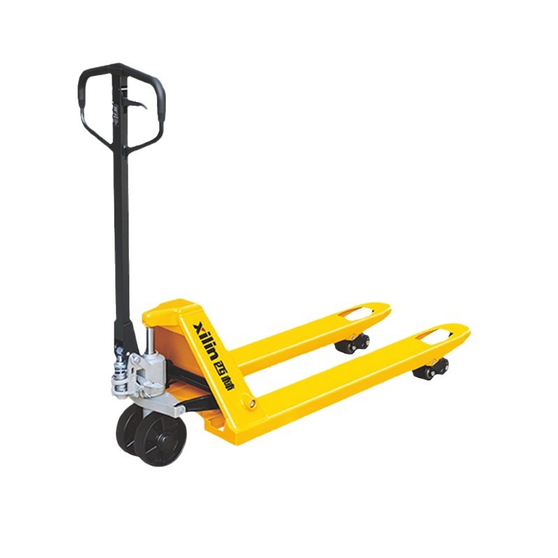 The manufacturer supplies manual forklift BF30 Xilin Di Niu small manual hydraulic handling vehicle for warehouse loading and unloading Item Picture