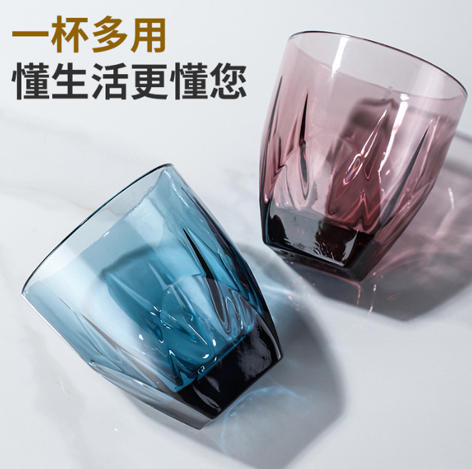 Wholesale hotel mouthwash cups, front desk flower tea cups, the same style as Lefeng couple brushing cups, water cups, glass cups, color boxes for household use details Picture