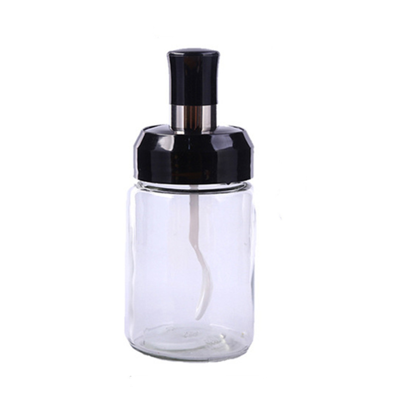Seasoning jar, glass salt jar, kitchen seasoning bottle, jar, household seasoning oil pot, salt and monosodium glutamate seasoning box combination set Item Picture