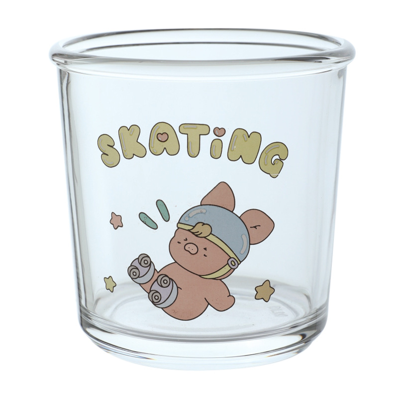 Bolimei glass coffee cups, household drinking cups wholesale, cold brew cups, latte breakfast water cups, girlish heart Item Picture