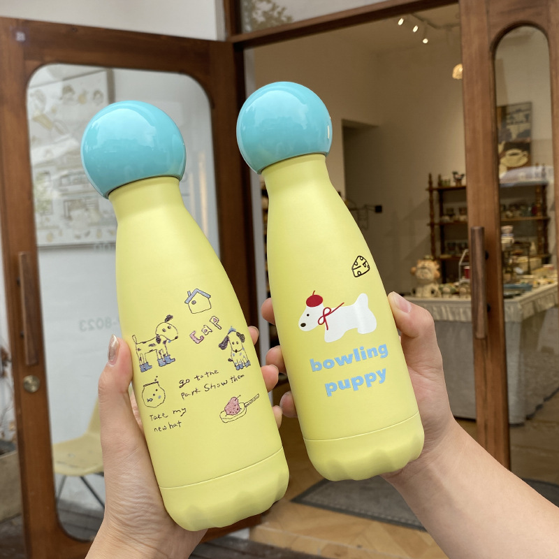 A niche and high-end style dog bowling cup, cartoon hook, 316 stainless steel insulated water cup, travel cup, large capacity details Picture