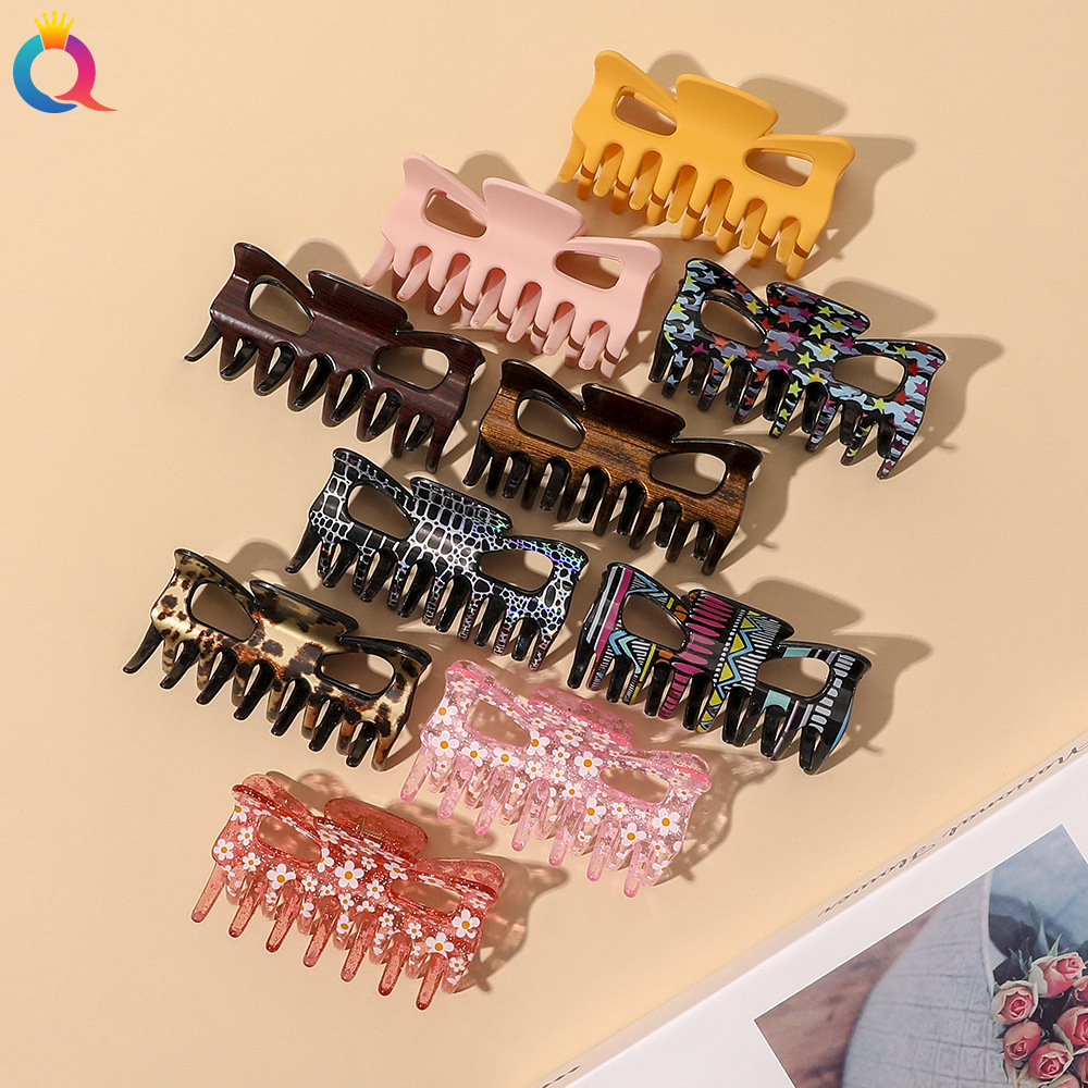 Qiyue European and American retro style hair clip, elegant lady's top clip, back of the head coiled hair clip, foreign style shark clip headwear full figure