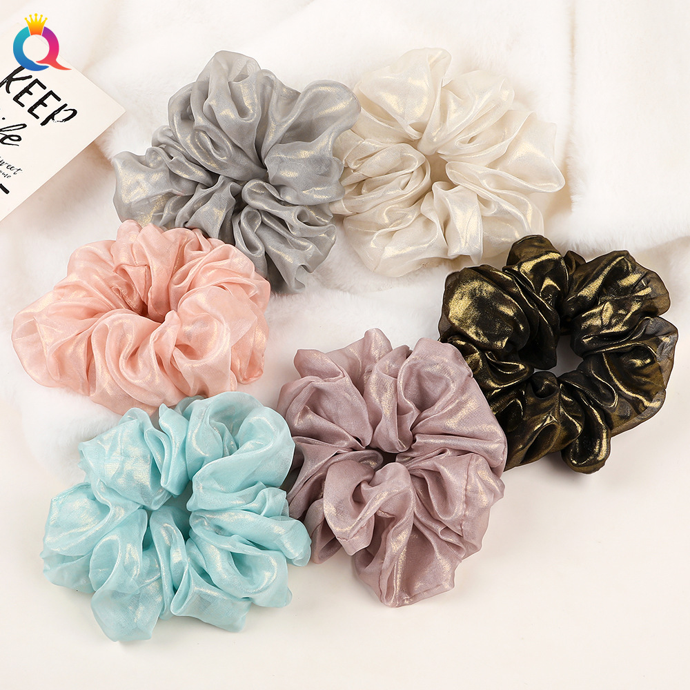 Qiyue Cross-border Oversized Large Intestine Hair Band, high-end hair tie, women's hair tie, hair band, hair accessory wholesale full figure