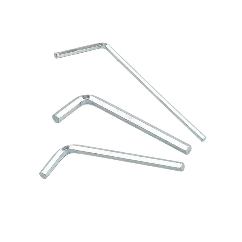 Hex socket wrench, hexagonal small wrench, hex key, bicycle wrench, galvanized L-shaped hardened hex socket wrench Specification drawing