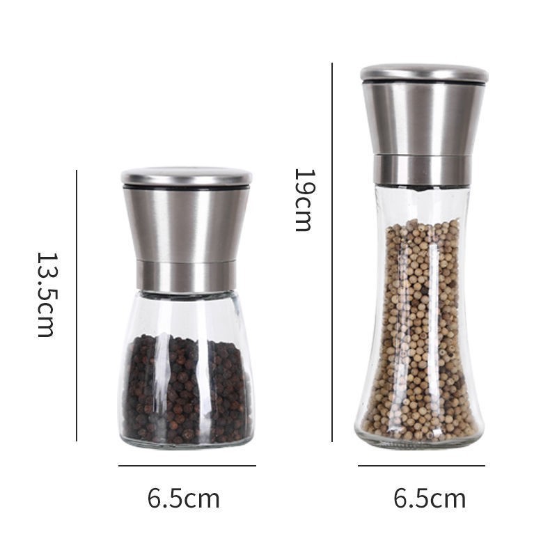 Manual grinder, glass kitchen, household Sichuan pepper, black pepper, ceramic core, seasoning bottle, cross-border wholesale on Amazon Item Picture