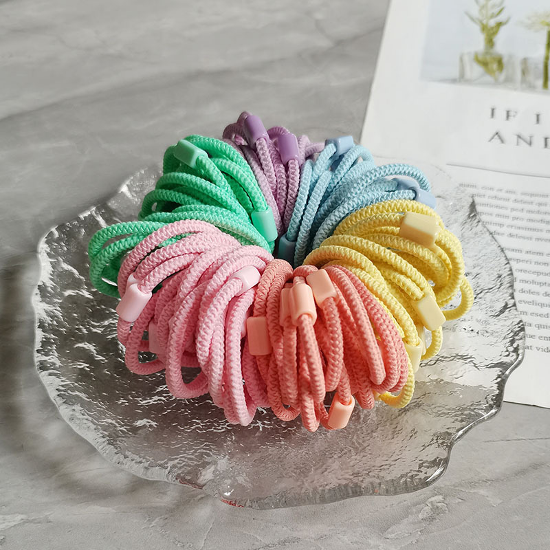 diy high-elasticity hair tie for children, handcrafted hair tie, hair band, candy-colored baby hair tie, rubber band wholesale full figure