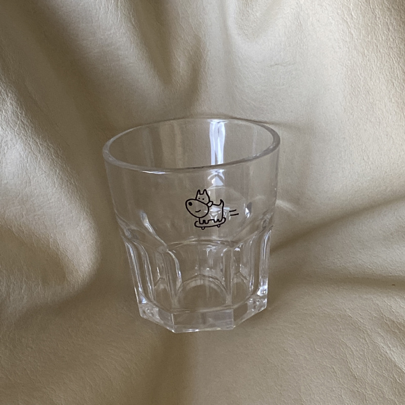 Homemade cute skateboard puppy tempered glass cups Item Picture