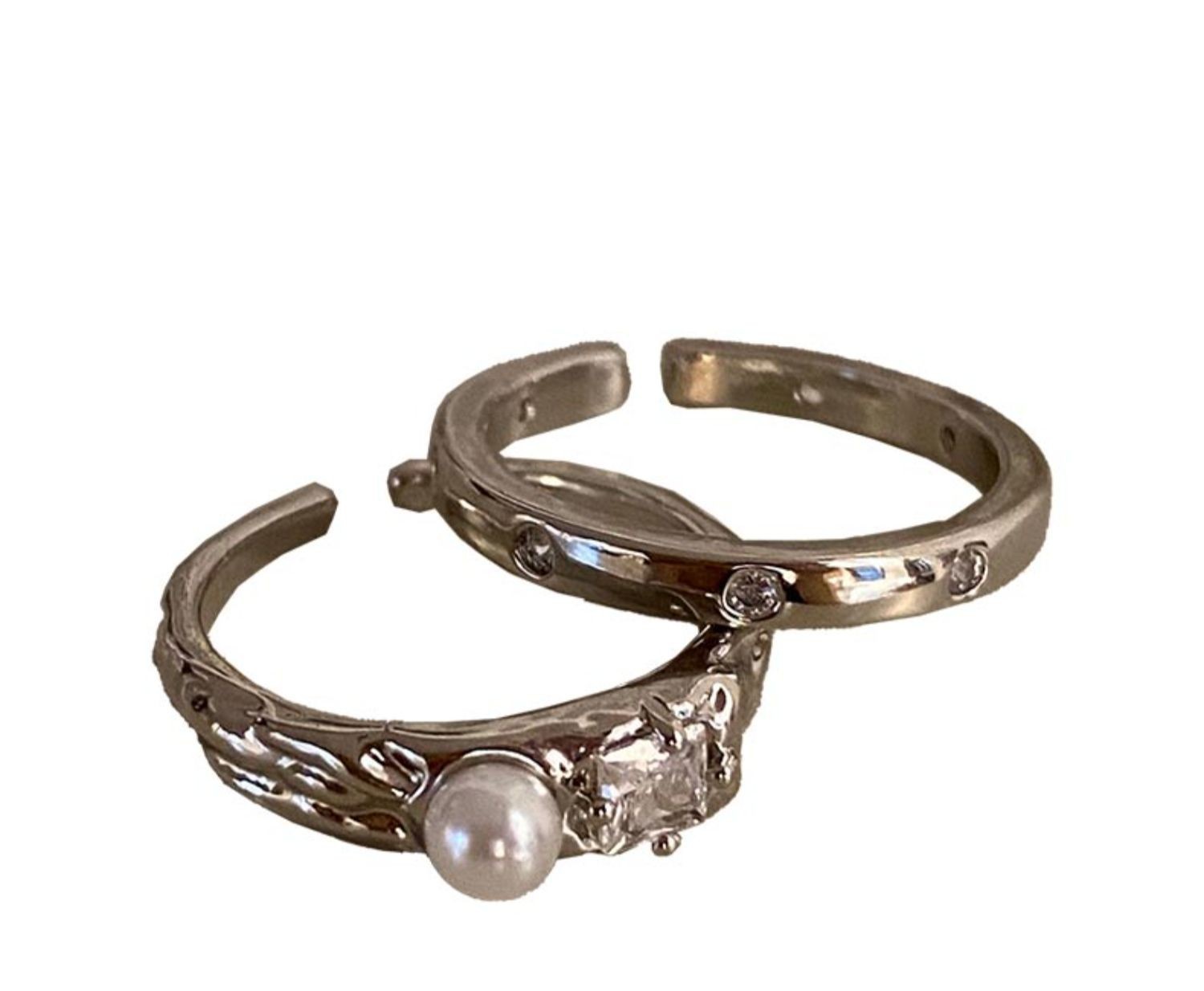 Simple and cold style, individual open ring, women's niche design, high-end sense, fashionable temperament, exquisite adjustable ring Item Picture