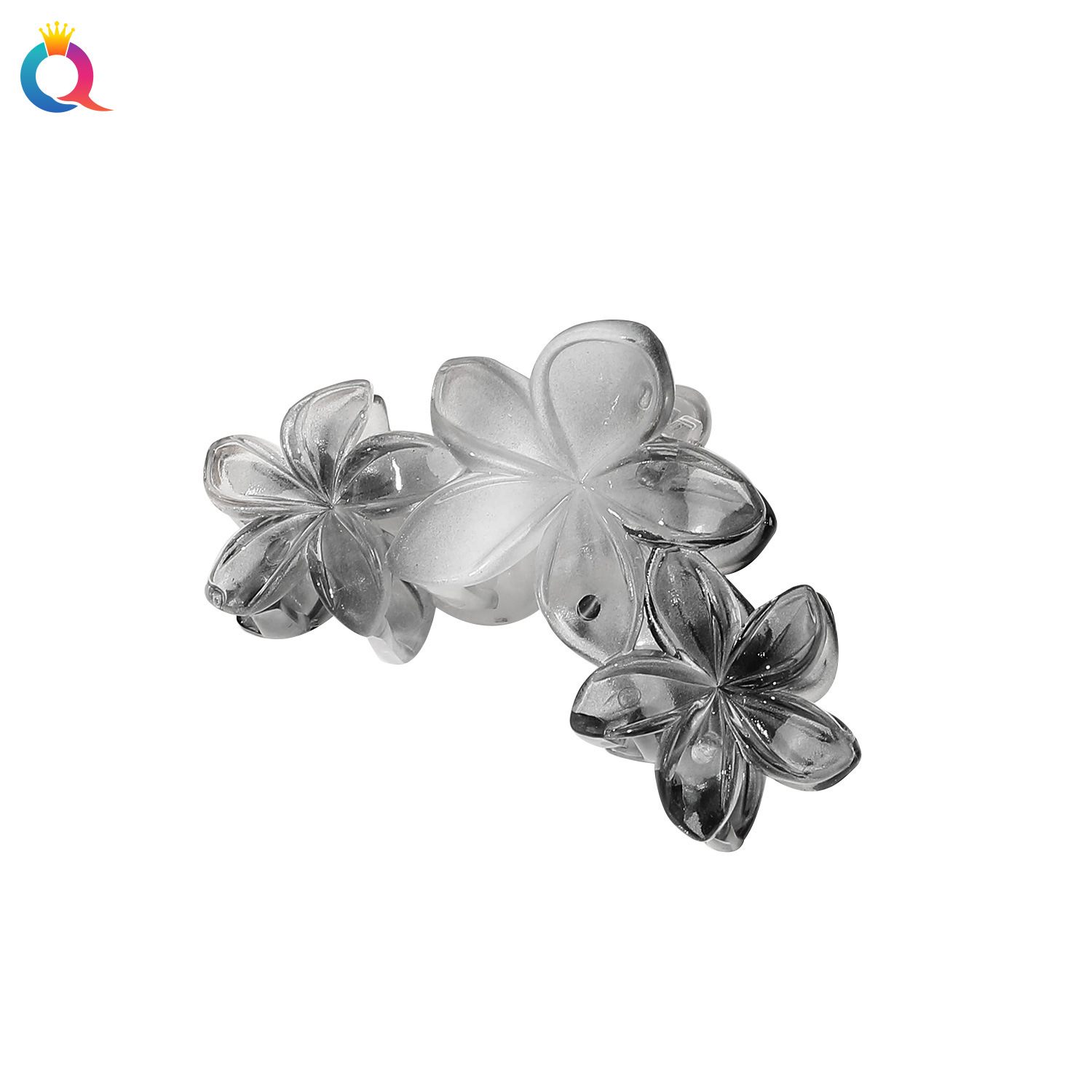 Qiyue Cross-border Gradient Color flower hair clips, updo hair clips, women's high-end hair clips, shark clips, hair accessories wholesale Item Picture