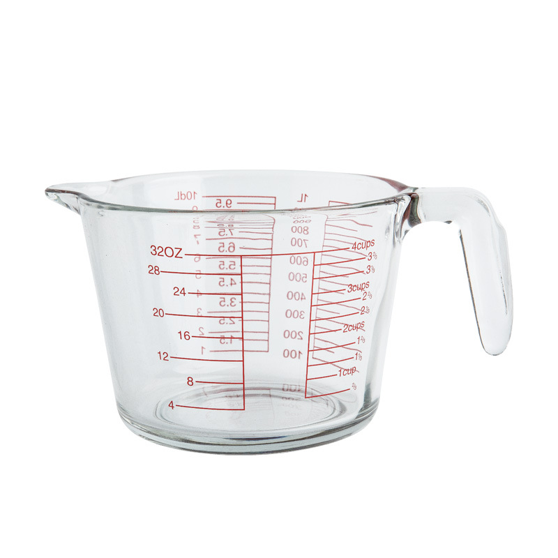 Bolimei measuring cup with scale, large-capacity thickened glass cup, home baking glass water cup, baking Item Picture