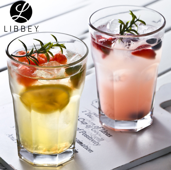 Libbey glass cups, octagonal cups, beverage cups, water cups, juice and whisky cups, milk tea cups, wholesale cups details Picture