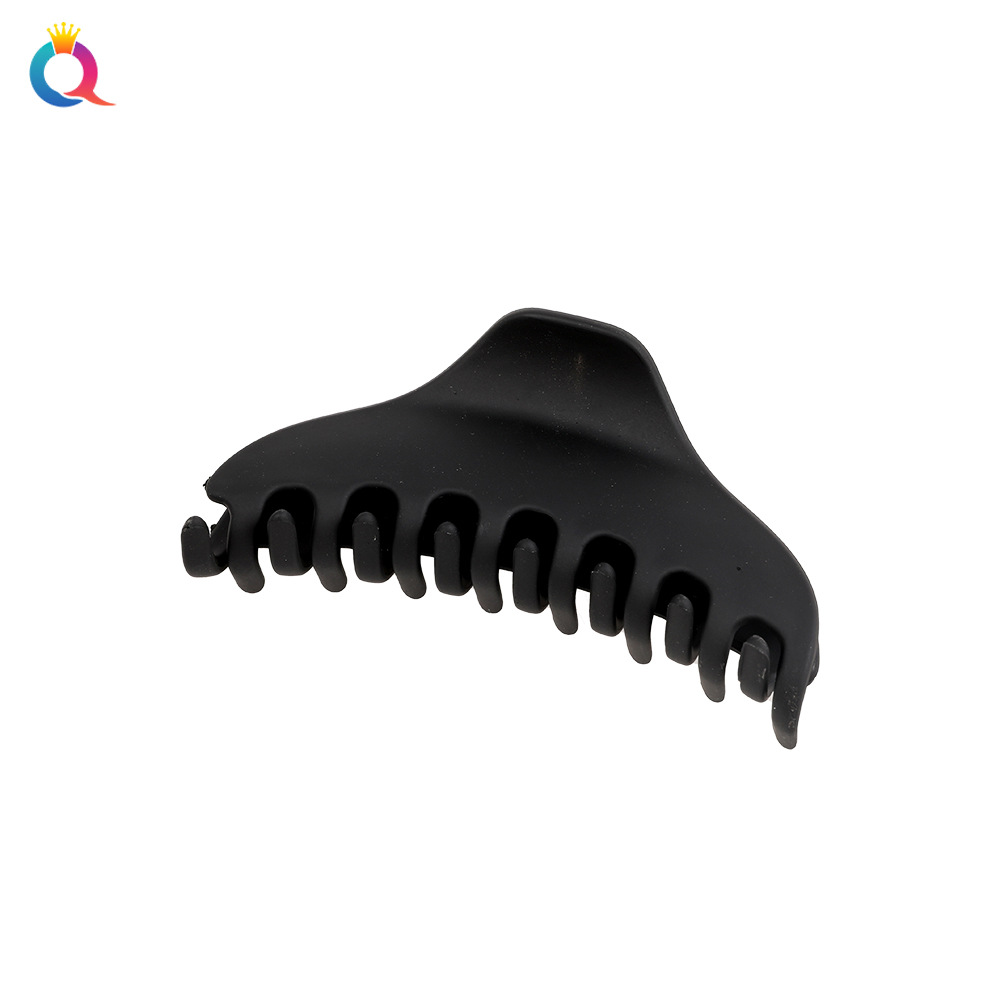Qiyue Cross-border Amazon Black hair clips, shark clips, matte large grabbers wholesale ponytail grabbers, hair grabbers Item Picture