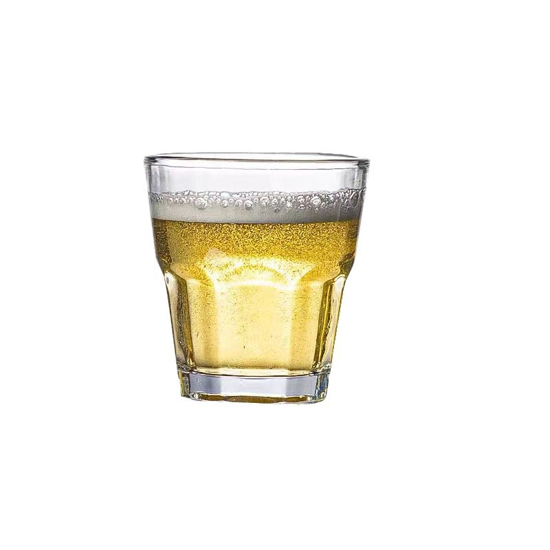 Tempered glass beer mugs, bar and KTV octagonal cups, thickened 2-liang liquor cups, restaurant and hotel wine cups, one-sip cups Item Picture