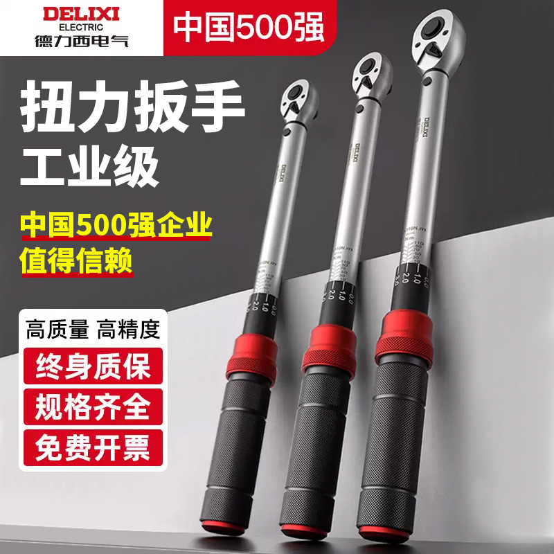 Delixi Electric high-precision torque wrench, preset bidirectional ratchet 72-tooth adjustable kilogram torque wrench full figure