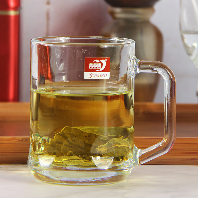 Mugs, thickened glass cups, household water cups, tea drink cups, beverage cups, juice breakfast cups, milk cups wholesale full figure