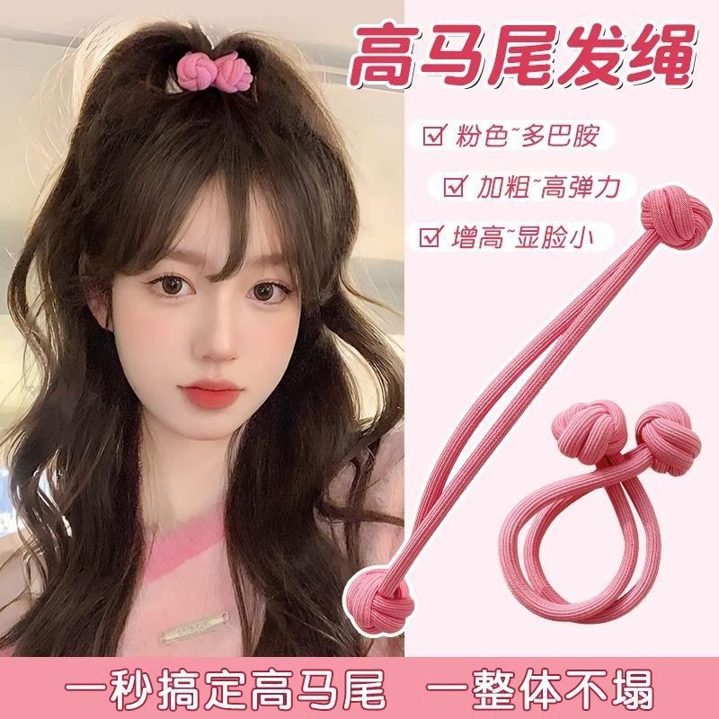 Maillard Brown Sweet Hair Band for Women 2025 New style sugar simple hair band High Elasticity versatile thick hair band hair accessory details Picture