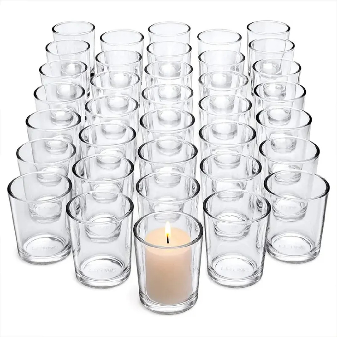 Wholesale scented glass cups, thickened transparent and simple candlesticks, homemade candle cups, household candle glass containers, empty cups Application Scenario